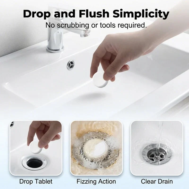 📢📢Limited-time offer⏰Effervescent Drain Clog Remover Tablets🫧🧼