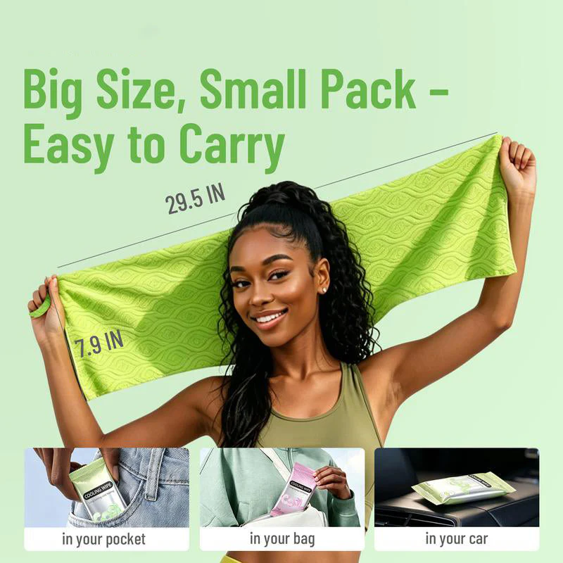 Calmsho Cooling Towels & XL Menthol Wipes | Instant Long-Lasting Summer Heat Relief