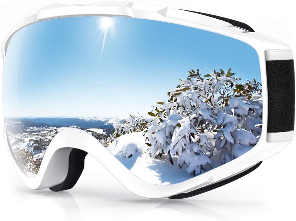 Ski Goggles OTG - Over Glasses Snow/Snowboard Goggles for Men, Women & Youth - 100% UV Protection