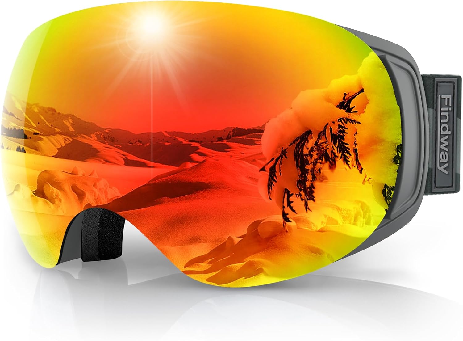 Ski Goggles OTG for Women Men Adult Youth-Over Glasses Snow Goggles-Interchangeable Lens,Anti Fog Snowboard Goggles