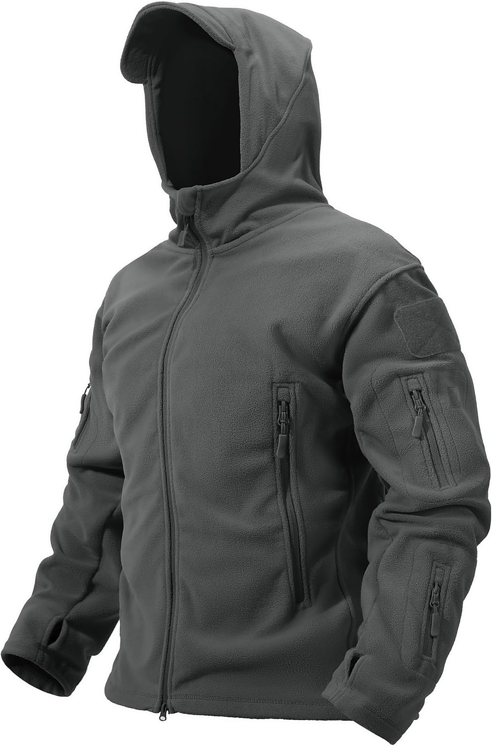 Mens Fleece Jacket Full Zip Tactical Hoodies Winter Coats Windproof Hoodies Warm Hunting